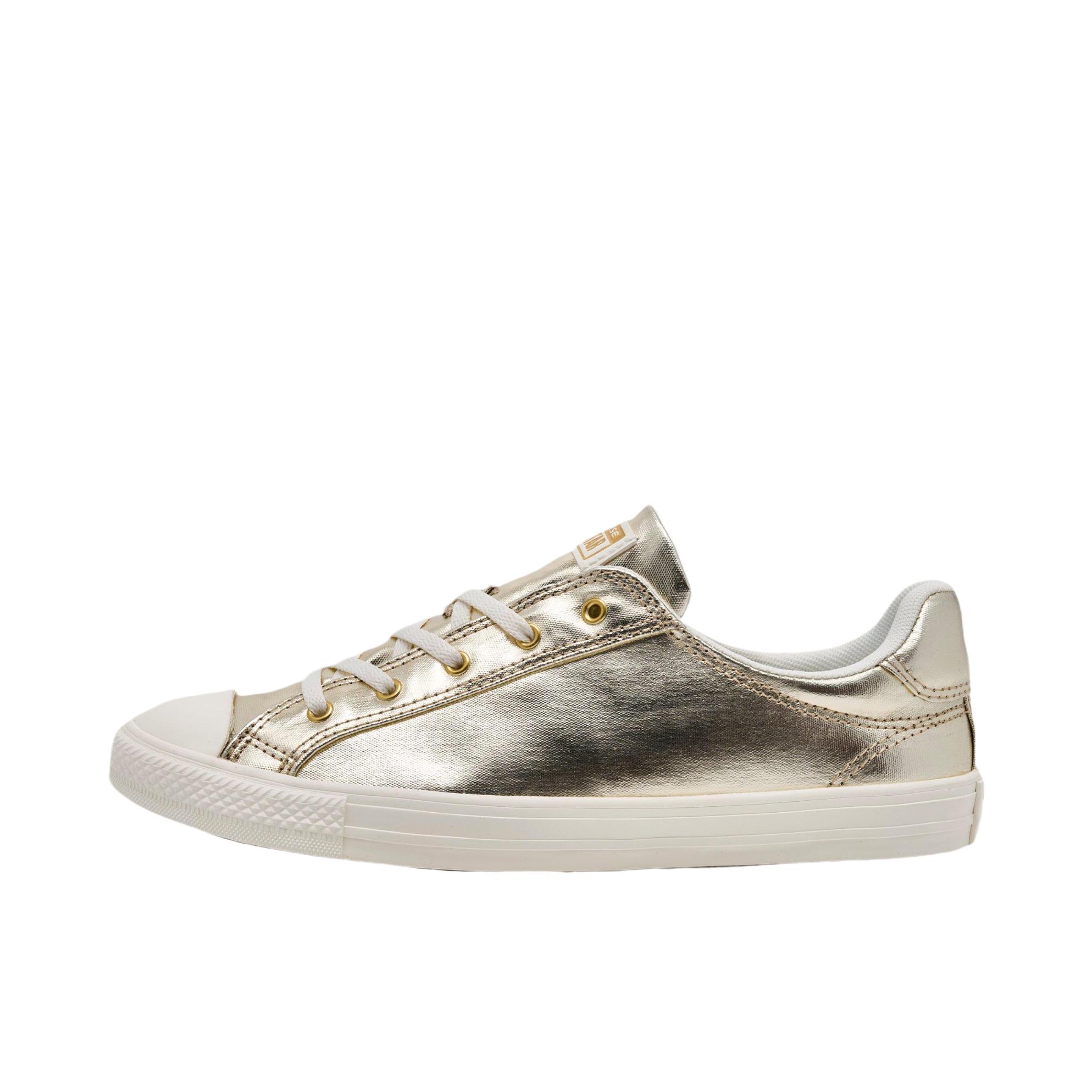 推荐商品：Converse/匡威 CHUCK TAYLOR Dainty Metallic 板鞋 简约百搭低帮橡胶 女款/金色/白色