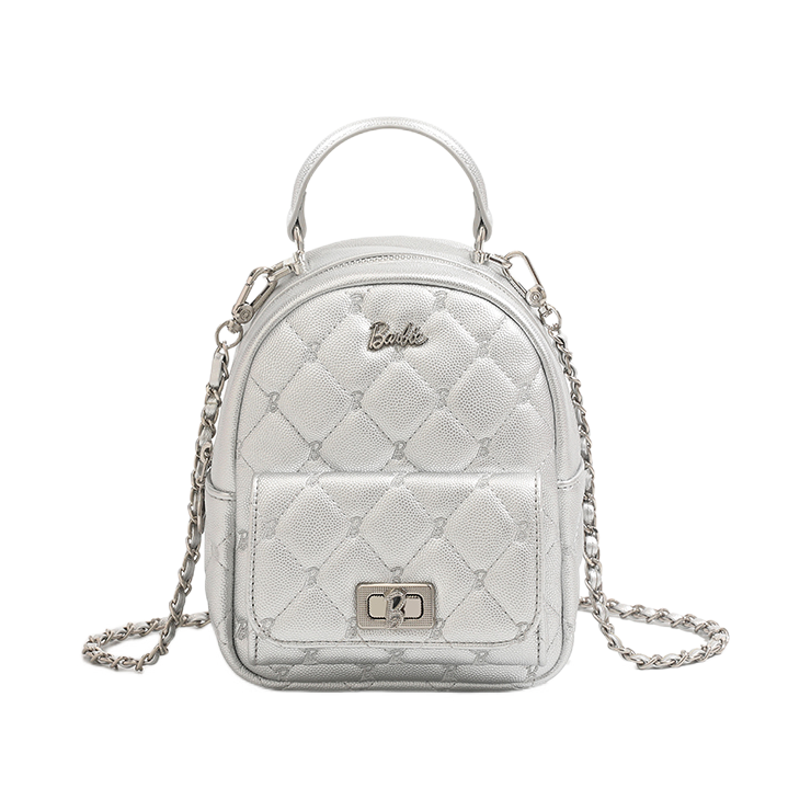 推荐商品：BARBIE/芭比 公主系列 小巧日常逛街约会学院风甜美高颜值百搭合成革背包双肩包