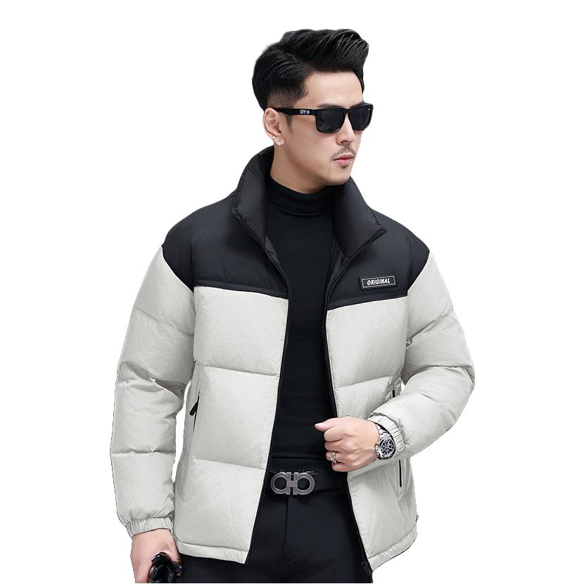 推荐商品：亨度 立领鹅绒保暖防寒长袖羽绒服 HDYR8812 米白