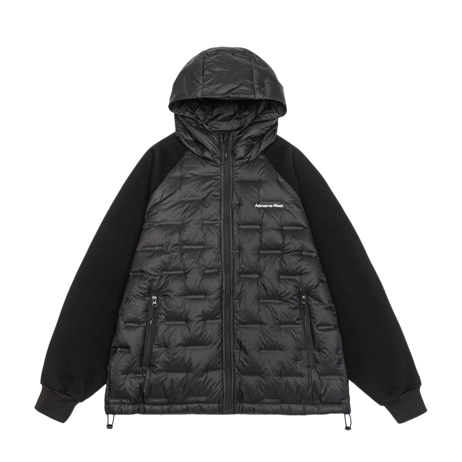 推荐商品：Dpx Workshop 美式亲肤保暖拼接长袖羽绒服 D25D-25177 黑