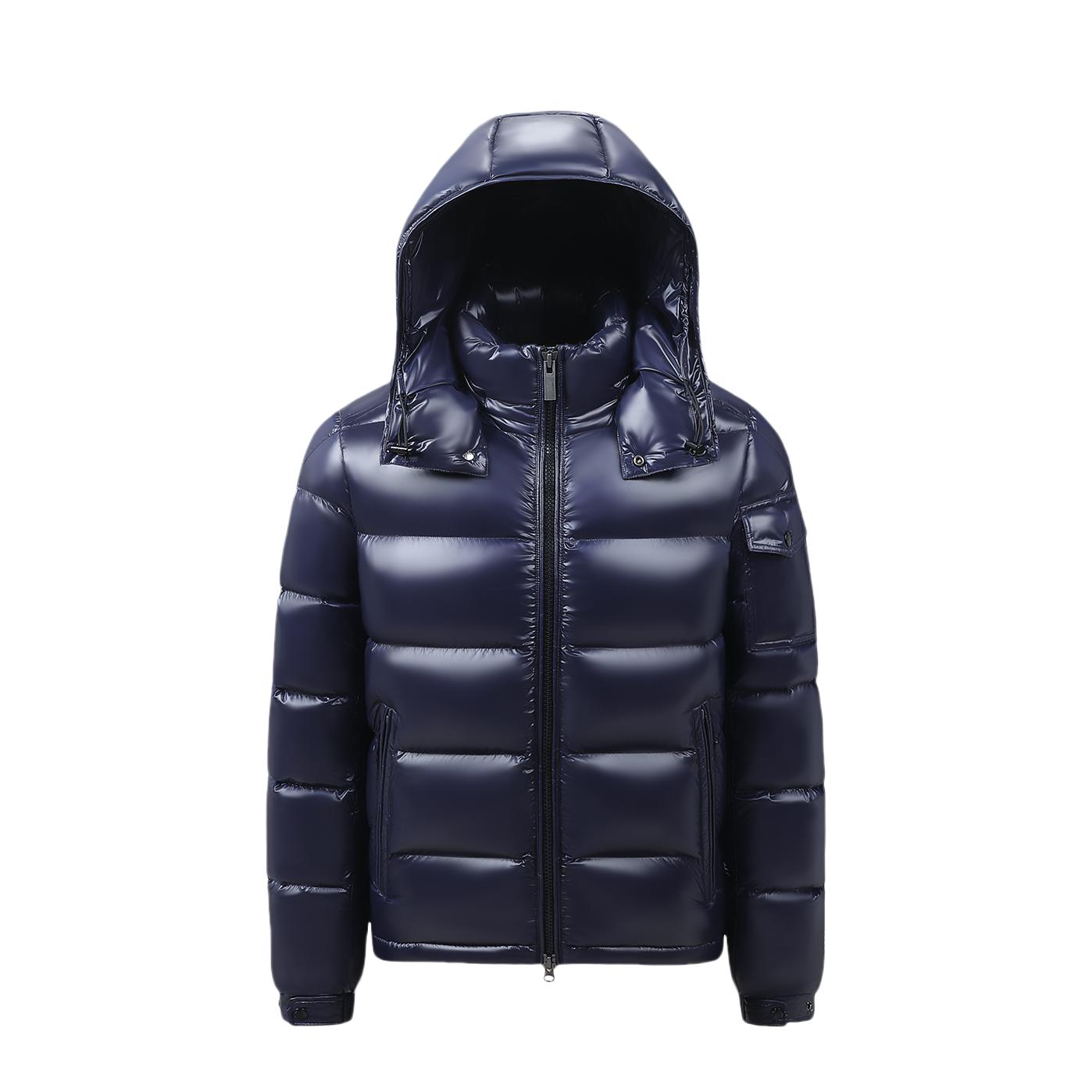 推荐商品：蒙口羽皇 防水拉链保暖亲肤长袖羽绒服 M2301M1HS808 海军蓝