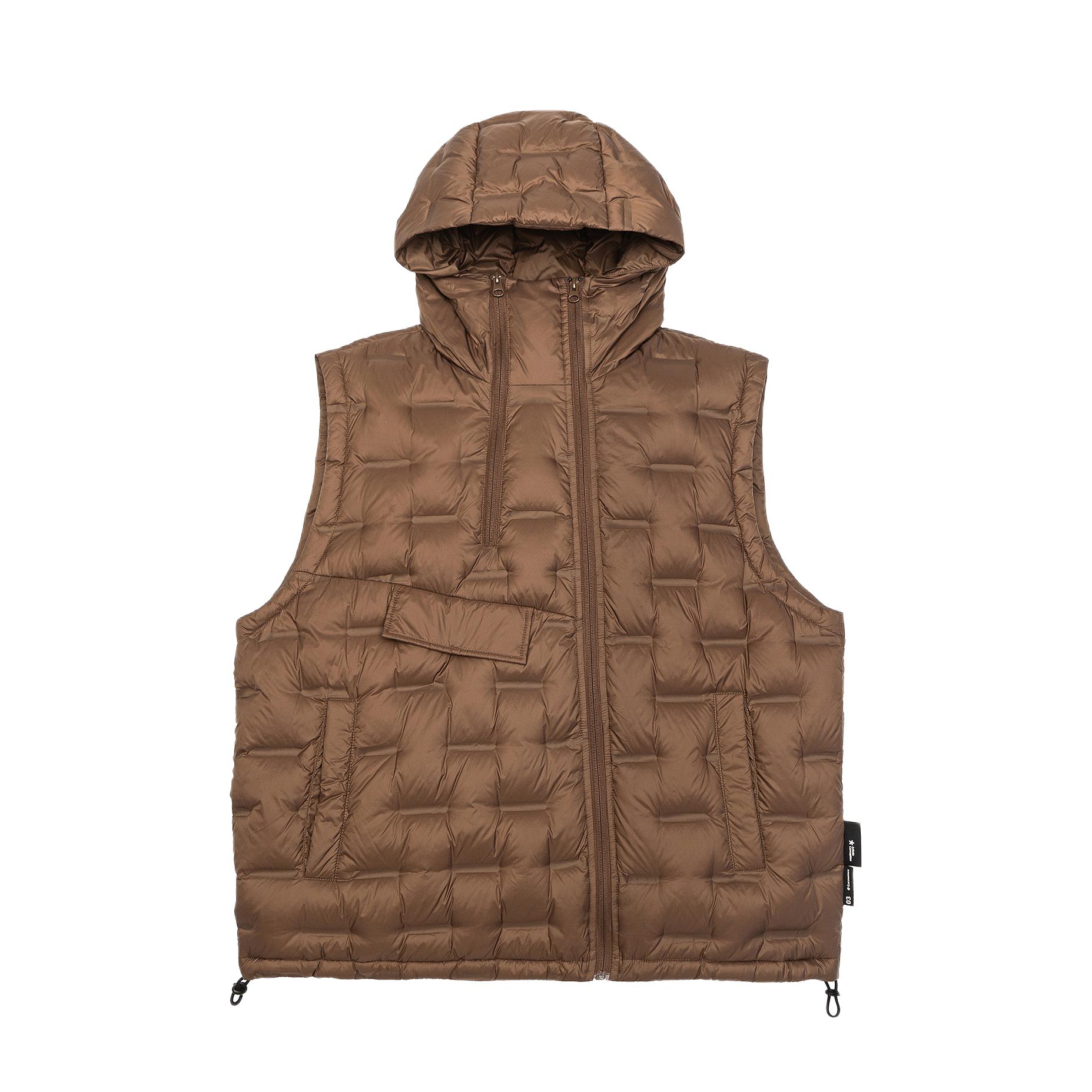 推荐商品：Dpx Workshop 美式保暖亲肤压花羽绒马甲 DPX-25251 咖