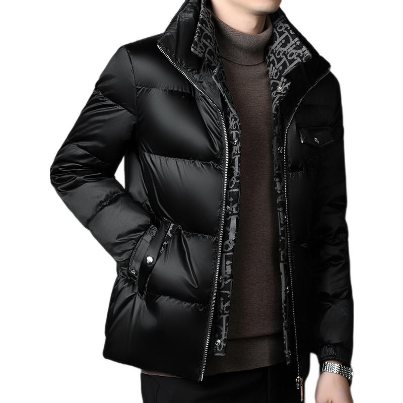 推荐商品：J&FO/杰梵欧 立领加厚保暖假两件羽绒服 KKGJ8807 黑