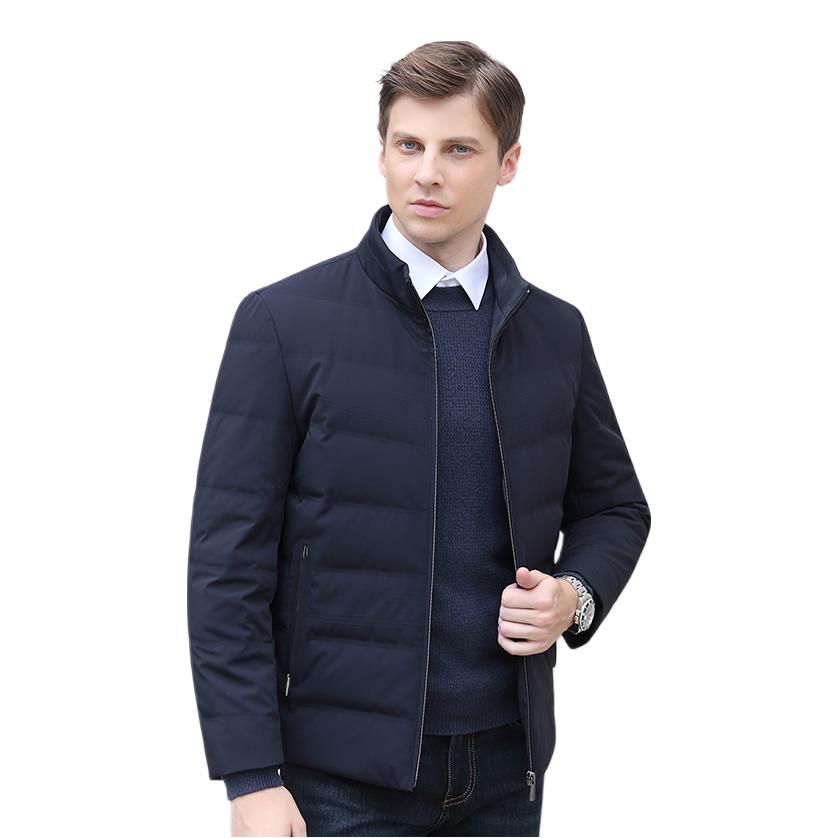 推荐商品：LaBeouf/拉博夫 保暖轻薄白鸭绒长袖羽绒服 LB9535 兰/鸭绒