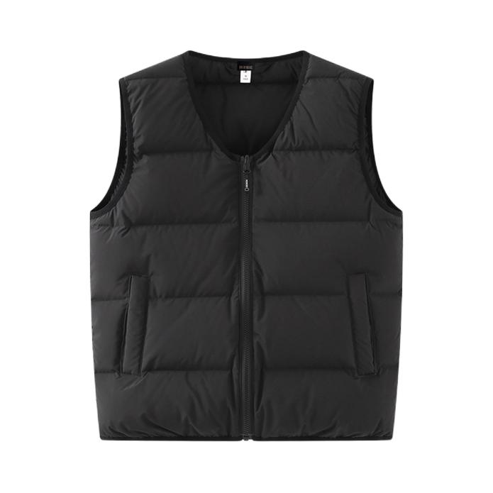 推荐商品：帅洋 防寒V领加厚鹅绒马甲 SY1202 黑