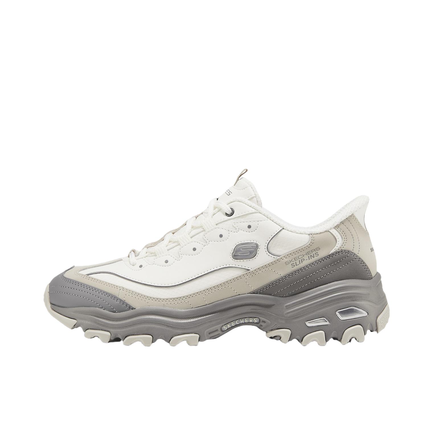 推荐商品：Skechers/斯凯奇 D'Lites 1.0 奶茶熊 熊猫鞋 老爹鞋 闪穿鞋 厚底增高复古缓震百搭 白色/深灰色