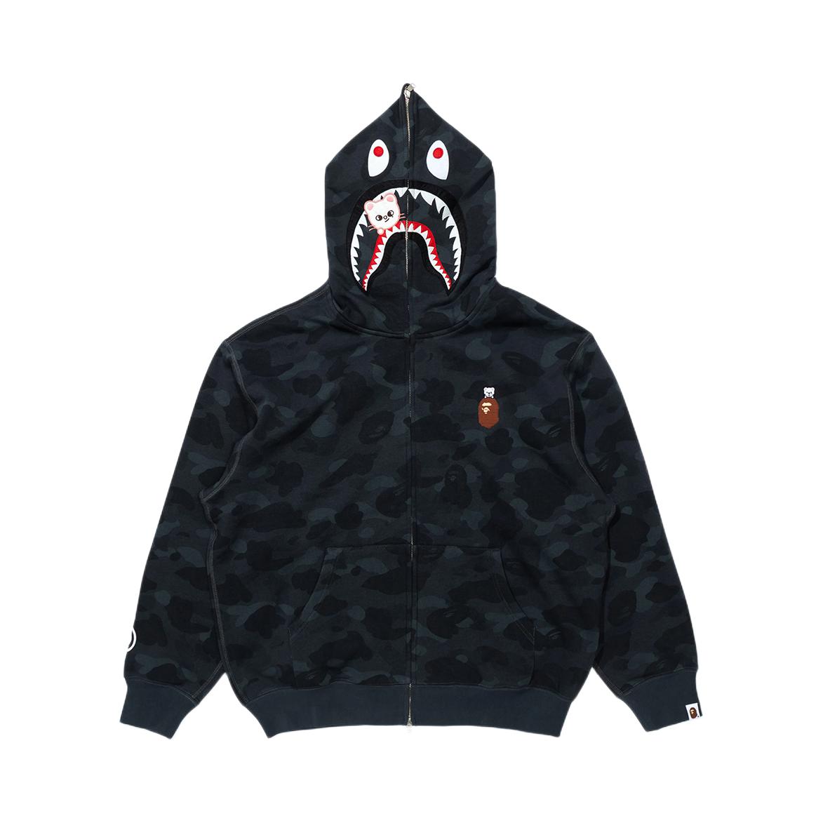 推荐商品：Bape/猿人头 x Stray Kids 联名拉链连帽长袖卫衣 1L73-115-921 黑