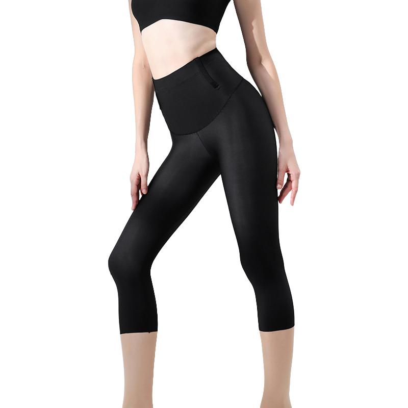 推荐商品：怀美 收腹塑形超高腰七分束腰紧身裤 女装 3022 黑