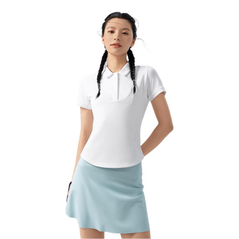推荐商品：angelseason/天使季节 速干修身短袖Polo衫 女装 AS24JS038 本白