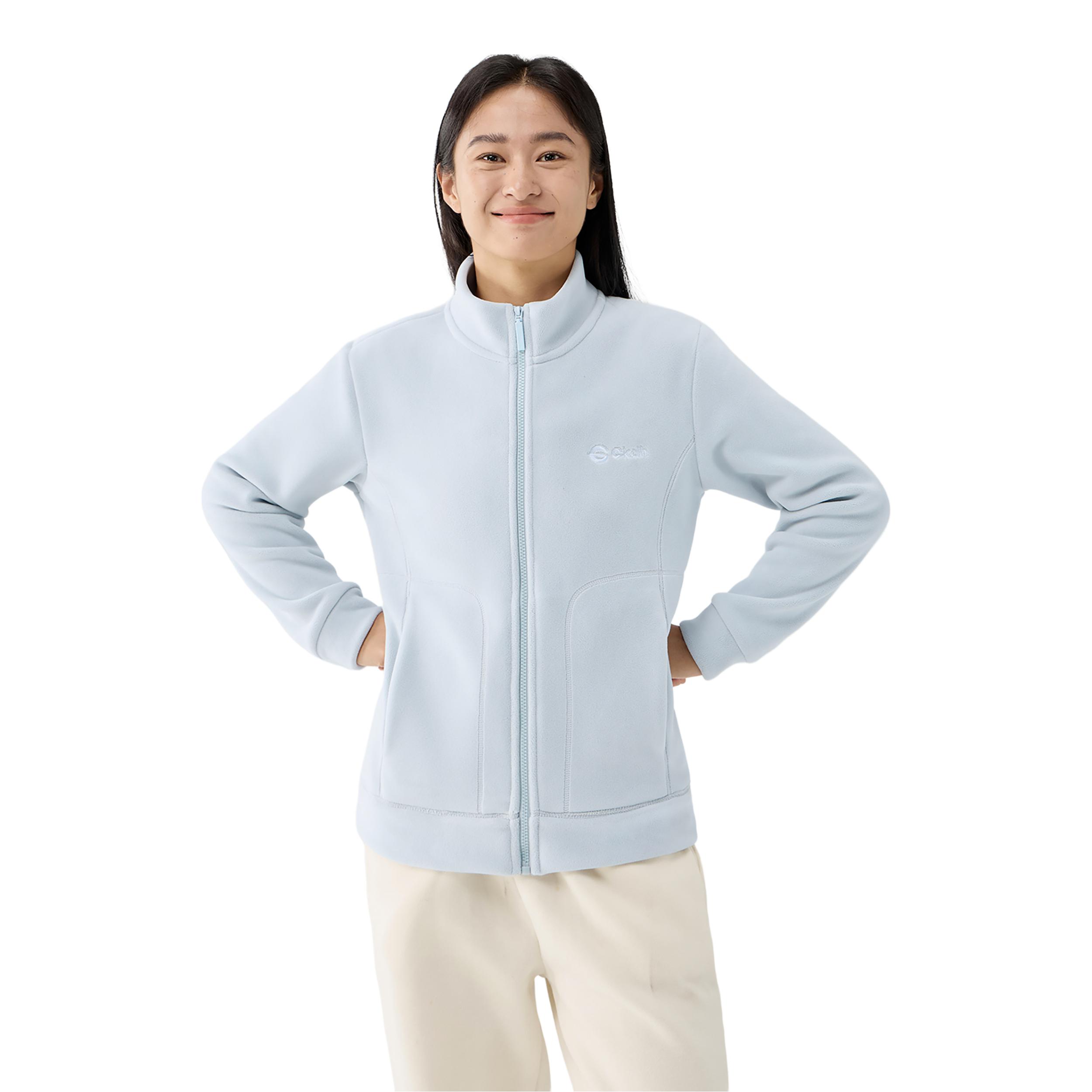 推荐商品：ckdh 保暖防风双面加厚长袖抓绒衣 YLR-24923A 普鲁士蓝