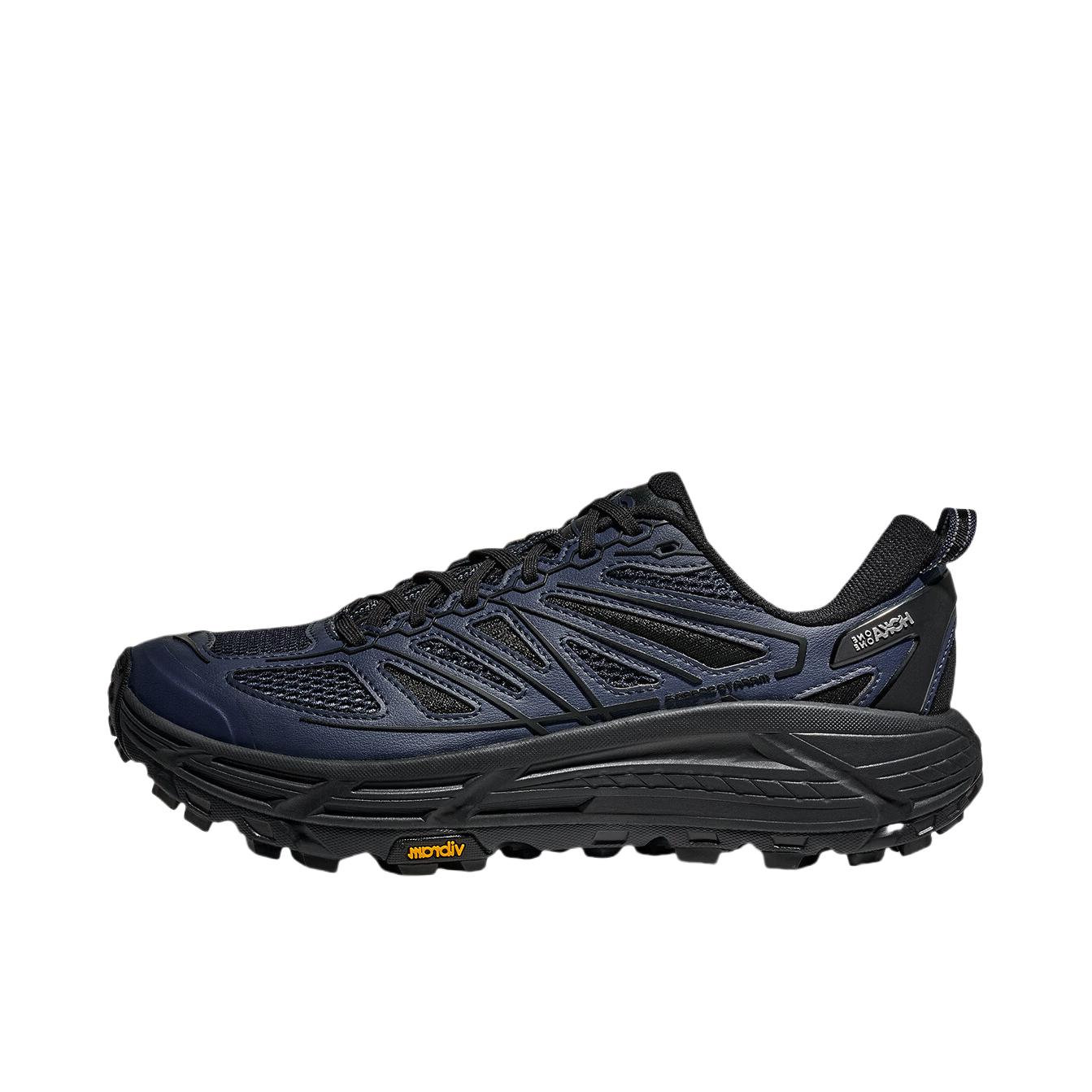 推荐商品：HOKA ONE ONE Mafate Speed 2 马法特 户外鞋 越野跑鞋 缓震透气防滑耐磨轻便支撑低帮 网面/海军蓝/曜石黑