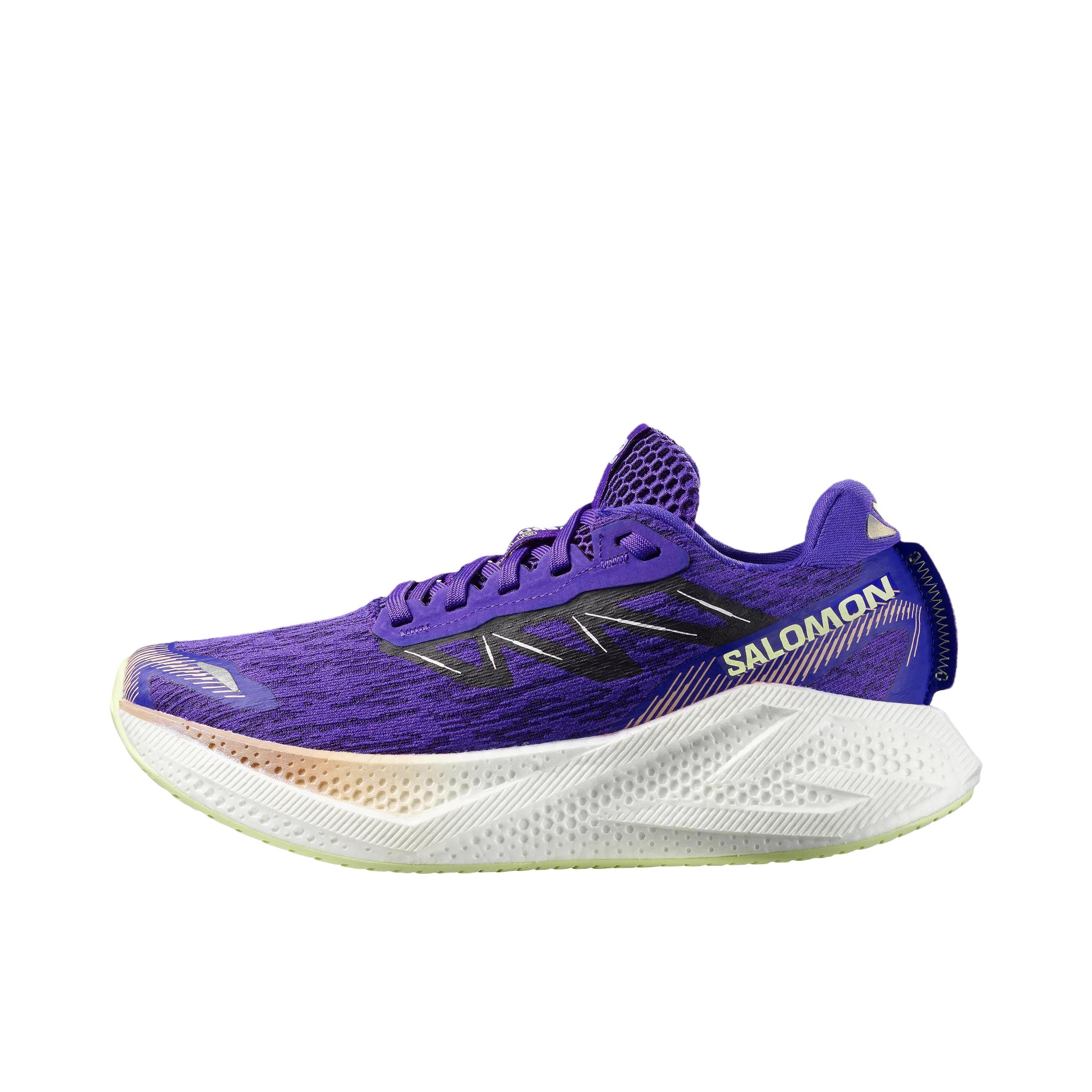 推荐商品：Salomon/萨洛蒙 AERO GLIDE 4 跑鞋 透气缓震跑步运动轻户外耐穿越野回弹减震包裹性贴合 深蓝色/白色