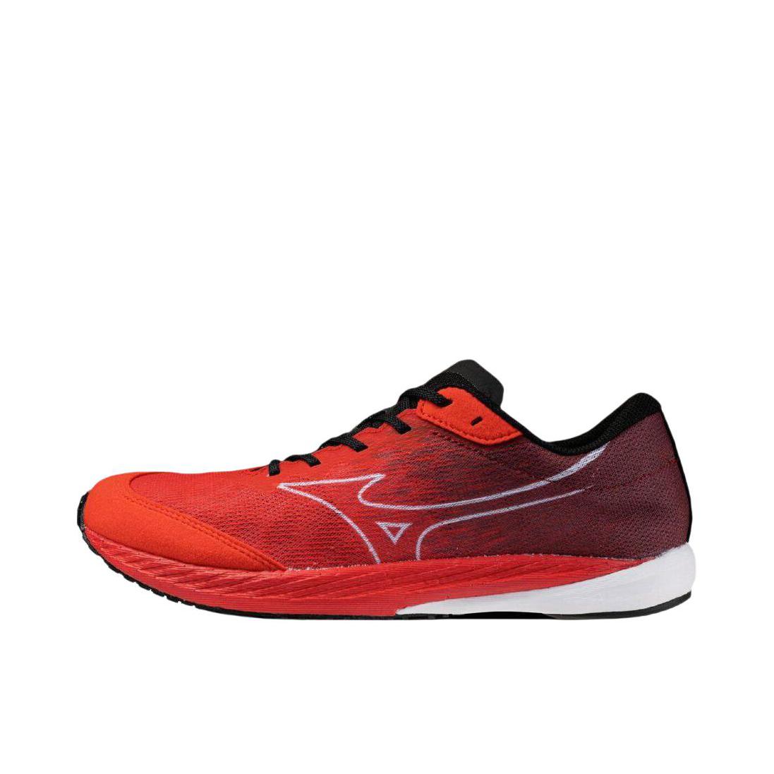 推荐商品：Mizuno/美津浓 Wave Duel 4 柔软 简约 百搭 织物 跑鞋 2E宽/红色/白色