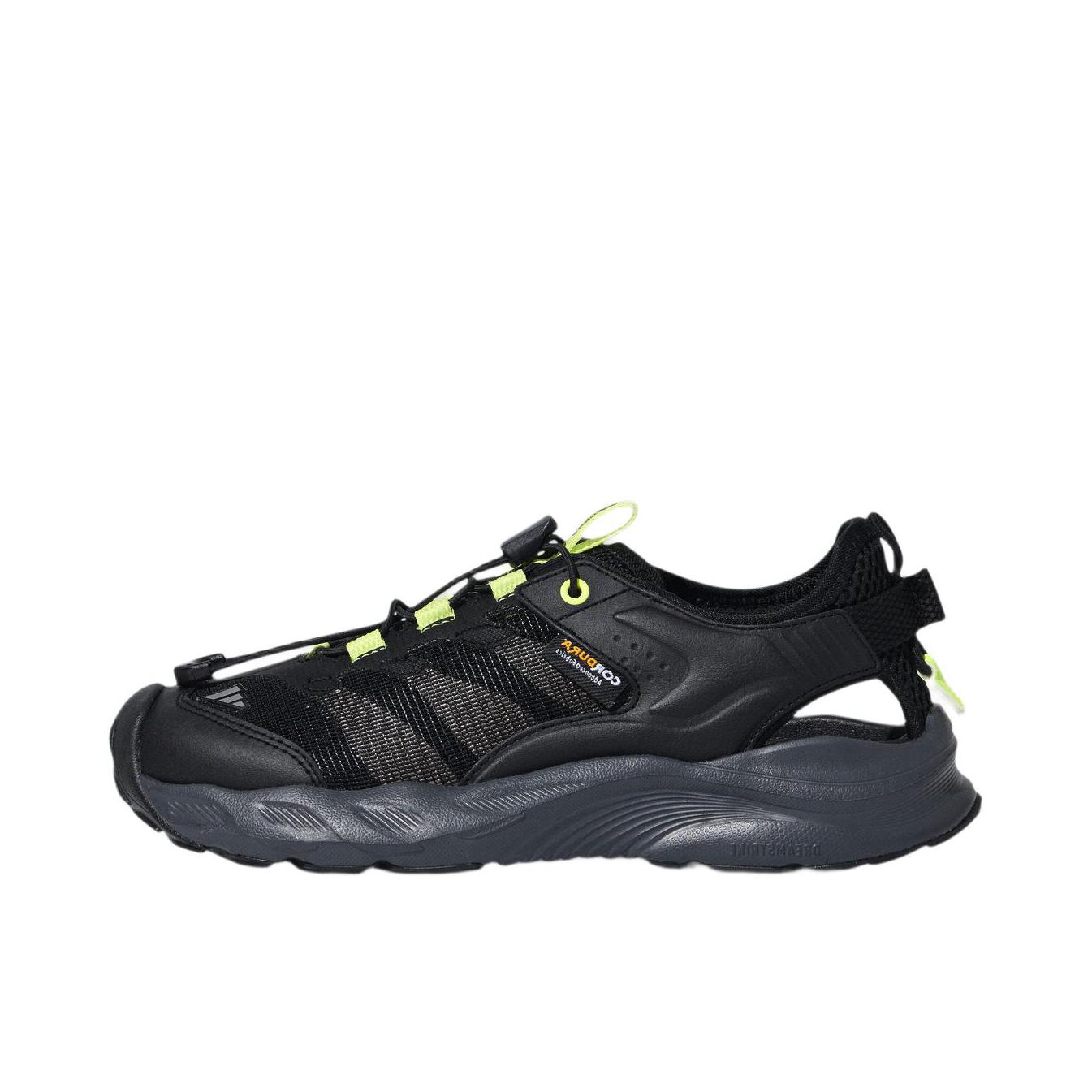 推荐商品：adidas AEROFIN J 凉鞋 沙滩鞋 舒适柔软休闲透气 大童/黑色/碳黑色/亮金属铁灰