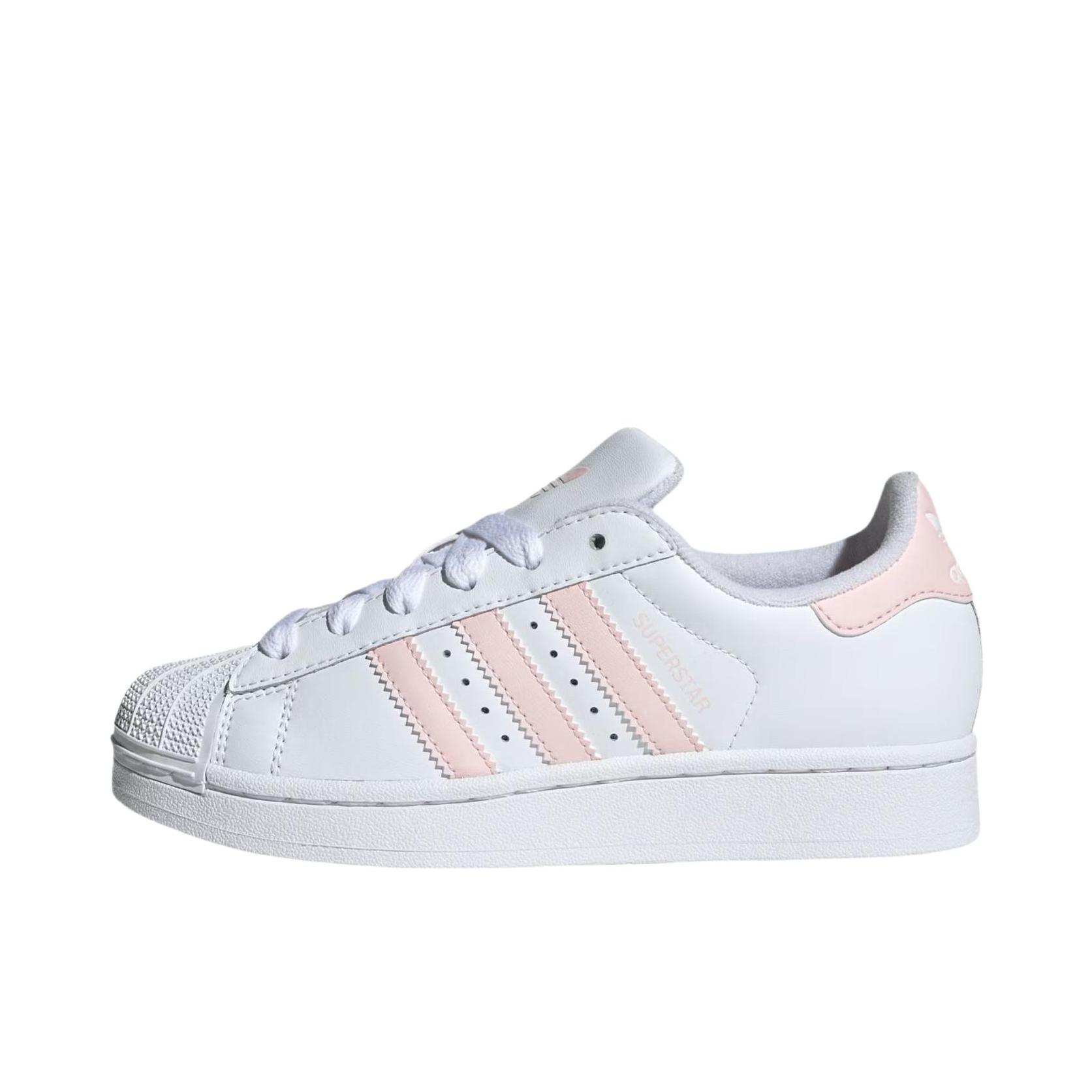 推荐商品：adidas Originals Superstar 2 板鞋 复古防滑耐磨贝壳头贴合圆头支撑 云白色/粉色