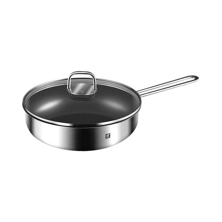 推荐商品：ZWILLING/双立人 不锈钢锅身复合锅底 带盖 TWIN Nova Plus不粘煎锅 66420-2