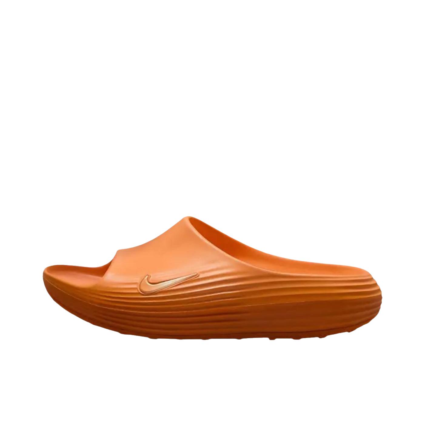 推荐商品：Nike ReactX Rejuven8 舒适 防滑 一字 平底 一脚蹬 拖鞋 橙色