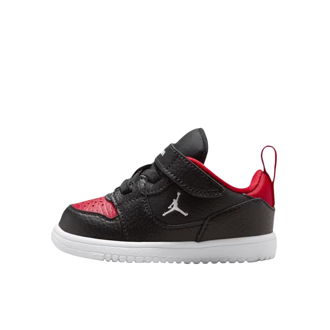 推荐商品：Jordan COURT CONNECT 板鞋儿童 魔术贴 小童/黑色/红色