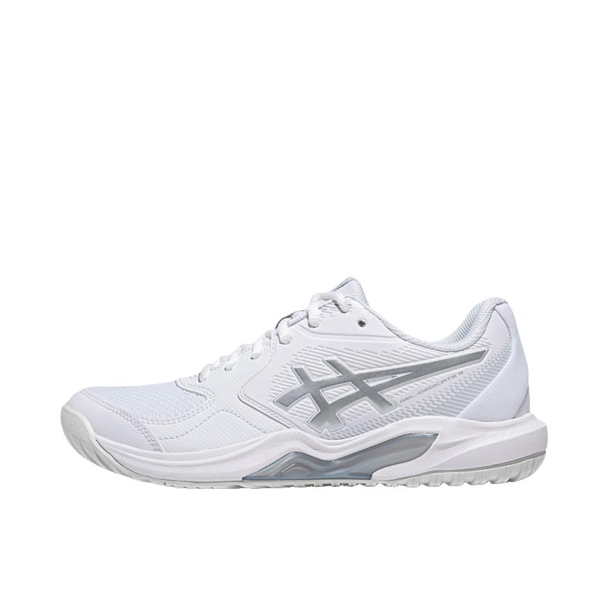 推荐商品：Asics/亚瑟士 GEL-DEDICATE 9 网球鞋 稳定透气防滑 白色/银色/灰色