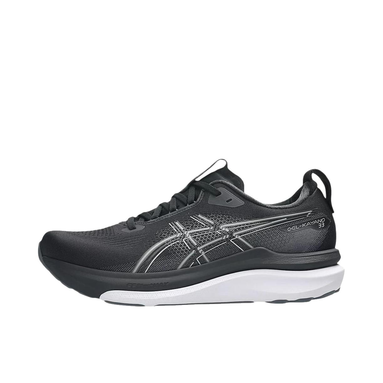推荐商品：Asics/亚瑟士 GEL-KAYANO 33 跑鞋 透气支撑回弹橡胶 黑色/白色