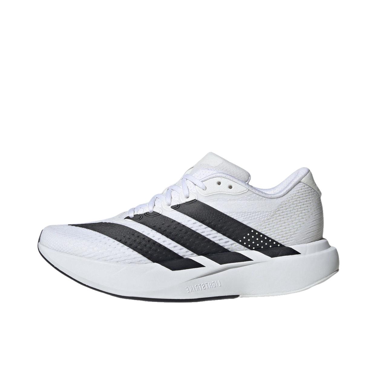 推荐商品：adidas Adizero Pacer 跑鞋 透气回弹圆头橡胶 女款/白色/黑色/晶白色