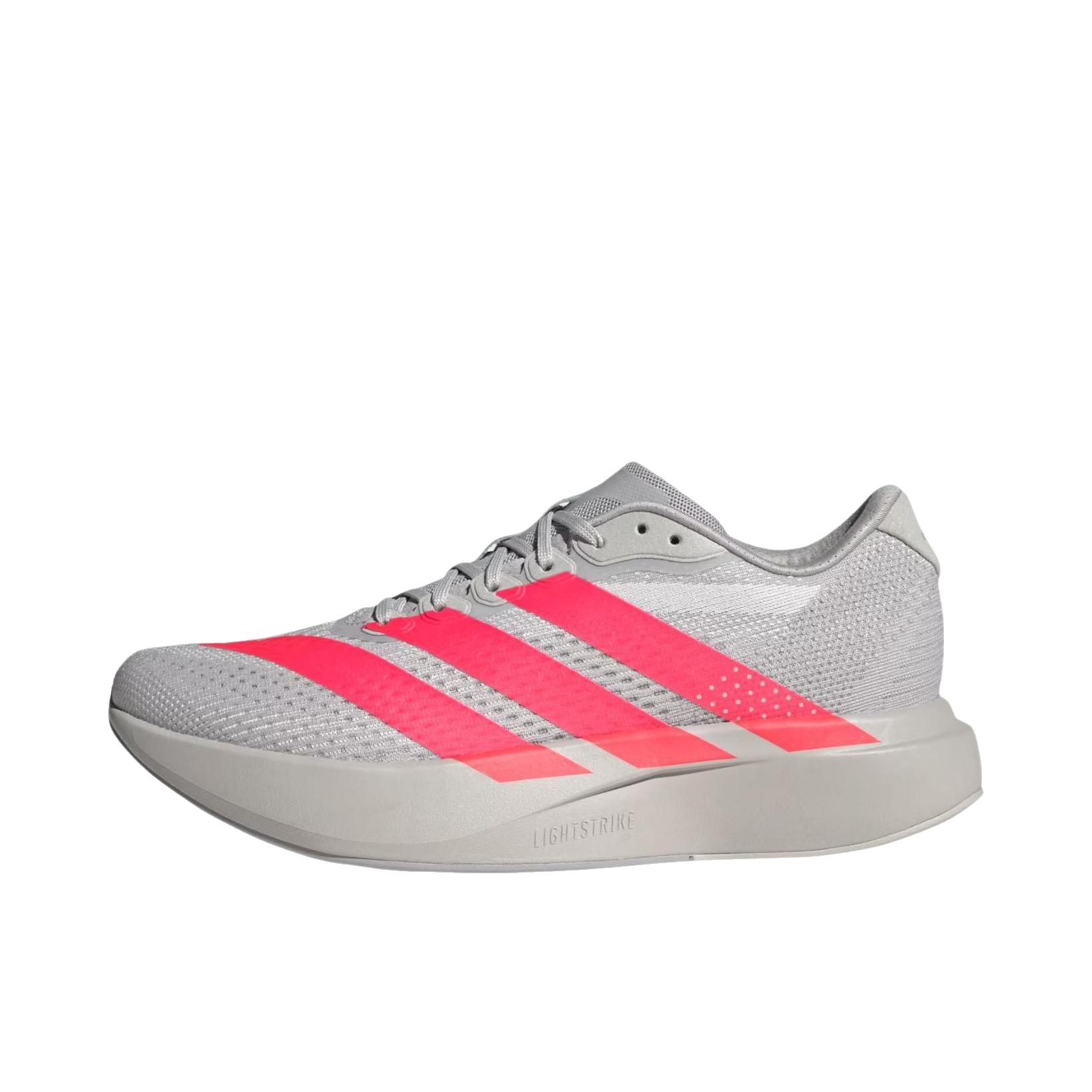 推荐商品：adidas Adizero Pacer 跑鞋 透气回弹圆头橡胶 灰色/红色