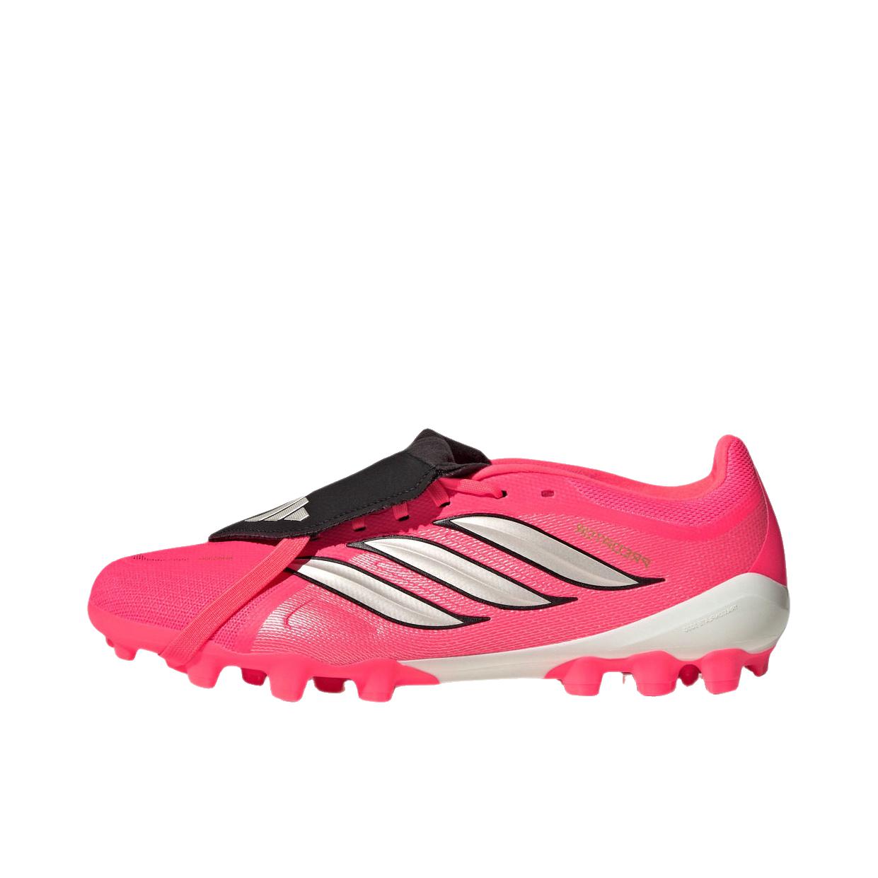 推荐商品：adidas PREDATOR LEAGUE FT 2G/3G AG 足球鞋 短钉人造草地圆头 漩涡荧光红/铬灰色/黑色