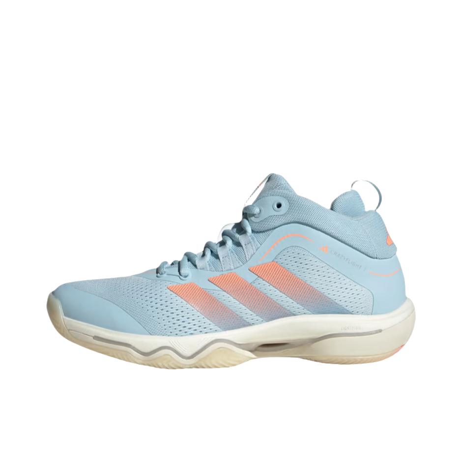 推荐商品：adidas CRAZYFLIGHT 7 排球鞋 耐磨透气圆头 晴空蓝/冰霜蓝/米白色