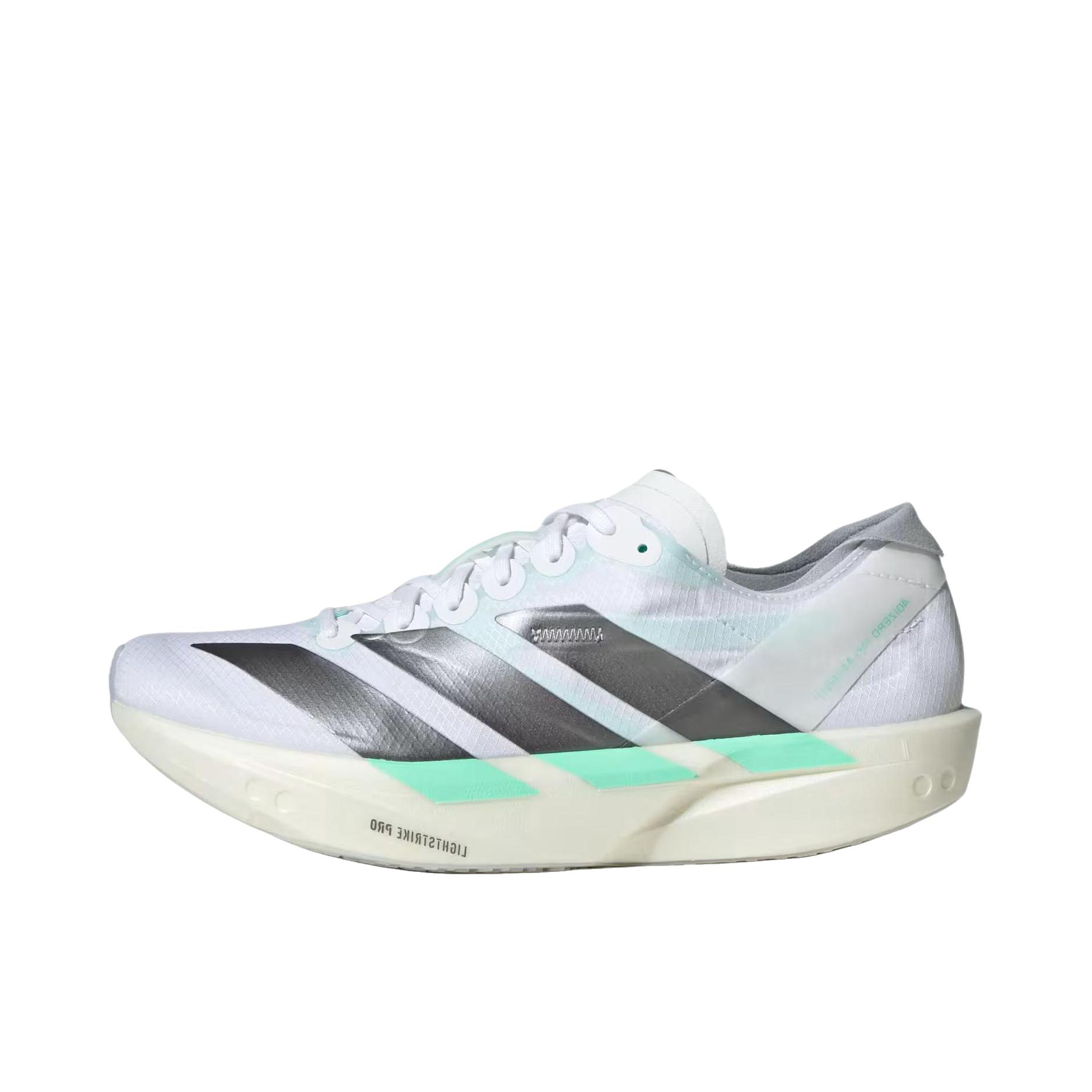 推荐商品：adidas ADIZERO TAKUMI SEN 11 跑鞋 LIGHTSTRIKE PRO科技玻纤柱专业竞速训练 马拉松贴合缓震 白色/黑色/青色