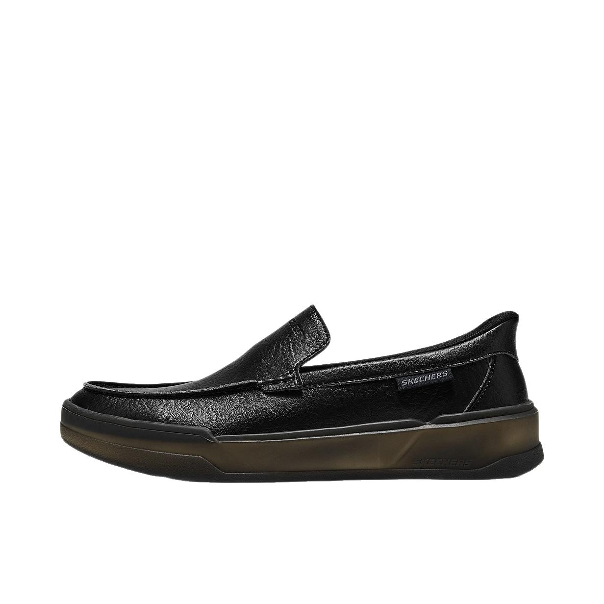 推荐商品：Skechers/斯凯奇 乐福鞋 运动休闲鞋 商务轻便一脚蹬通勤 211433 黑色