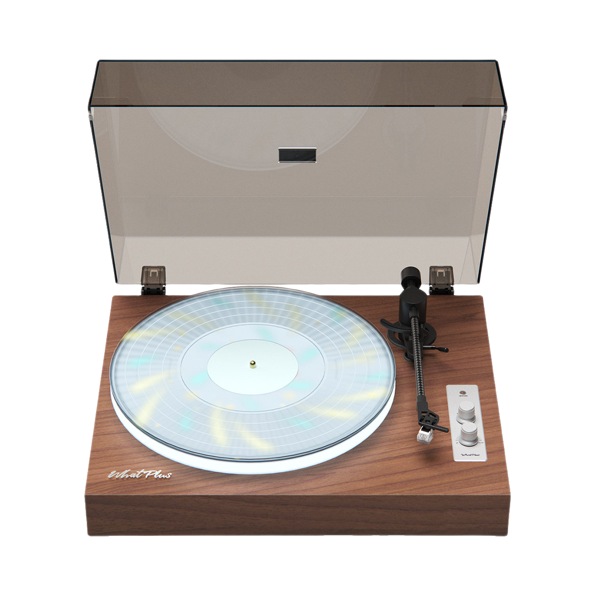 推荐商品：WHATPLUS/问加 1916Pro 黑胶唱片机 5点避震结构 碳纤维唱臂