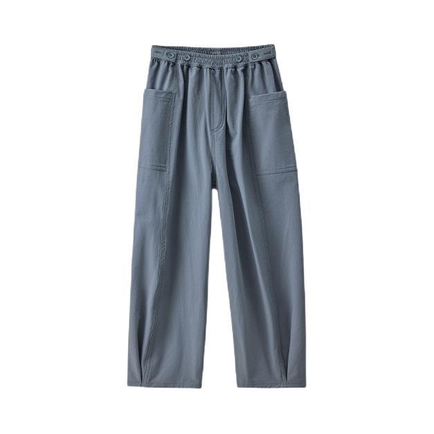 推荐商品：Q21童装 2026AW 纯净系列耐磨防水直筒九分休闲长裤 中大童 Q6AK026 湖水蓝