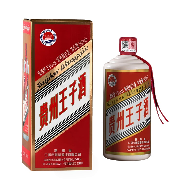推荐商品：贵和泉 贵州王子 红王子 500ml 53度 白酒 盒装