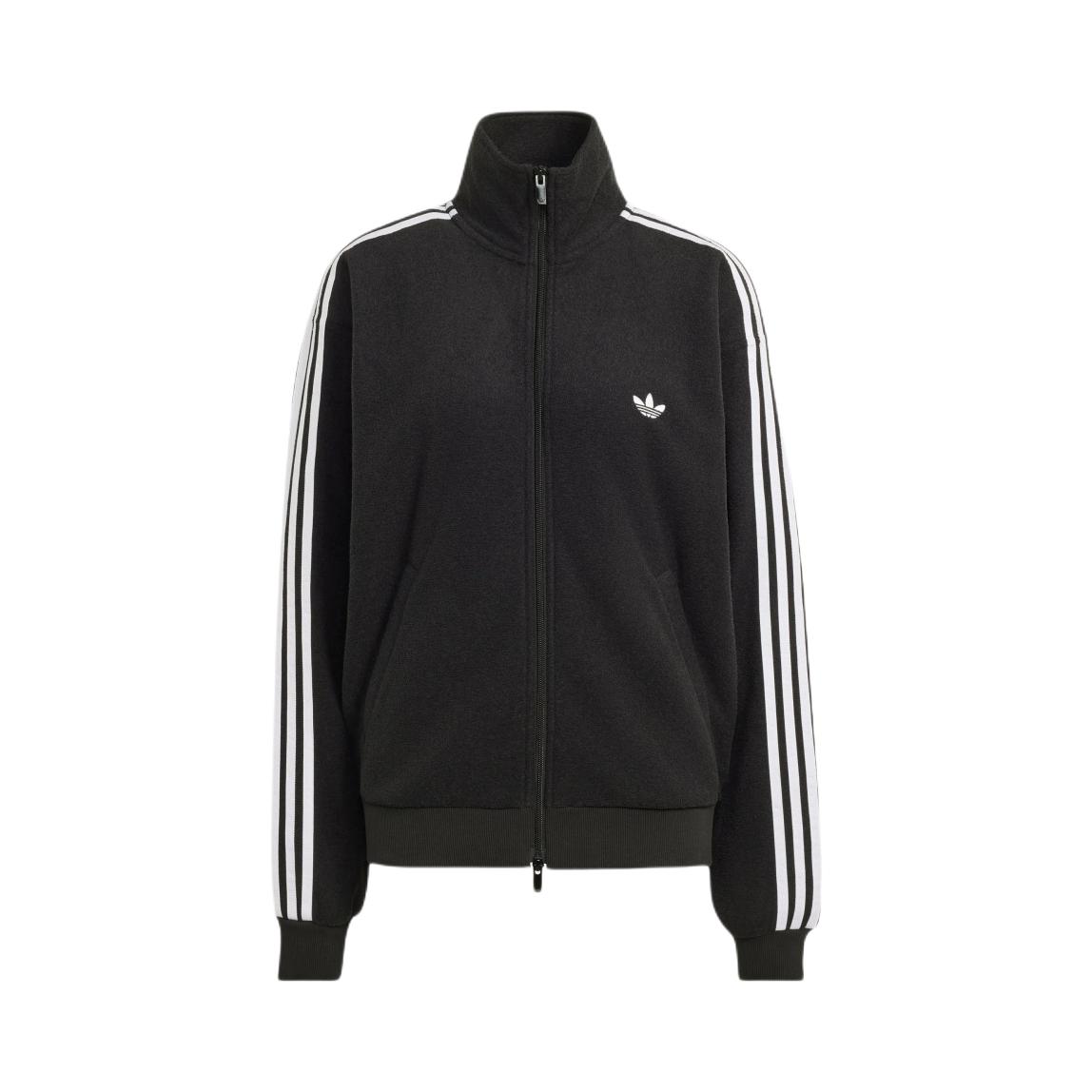 adidas Originals/三叶草 2026AW 合身拉链条纹立领夹克 LC8149 LC8150 黑