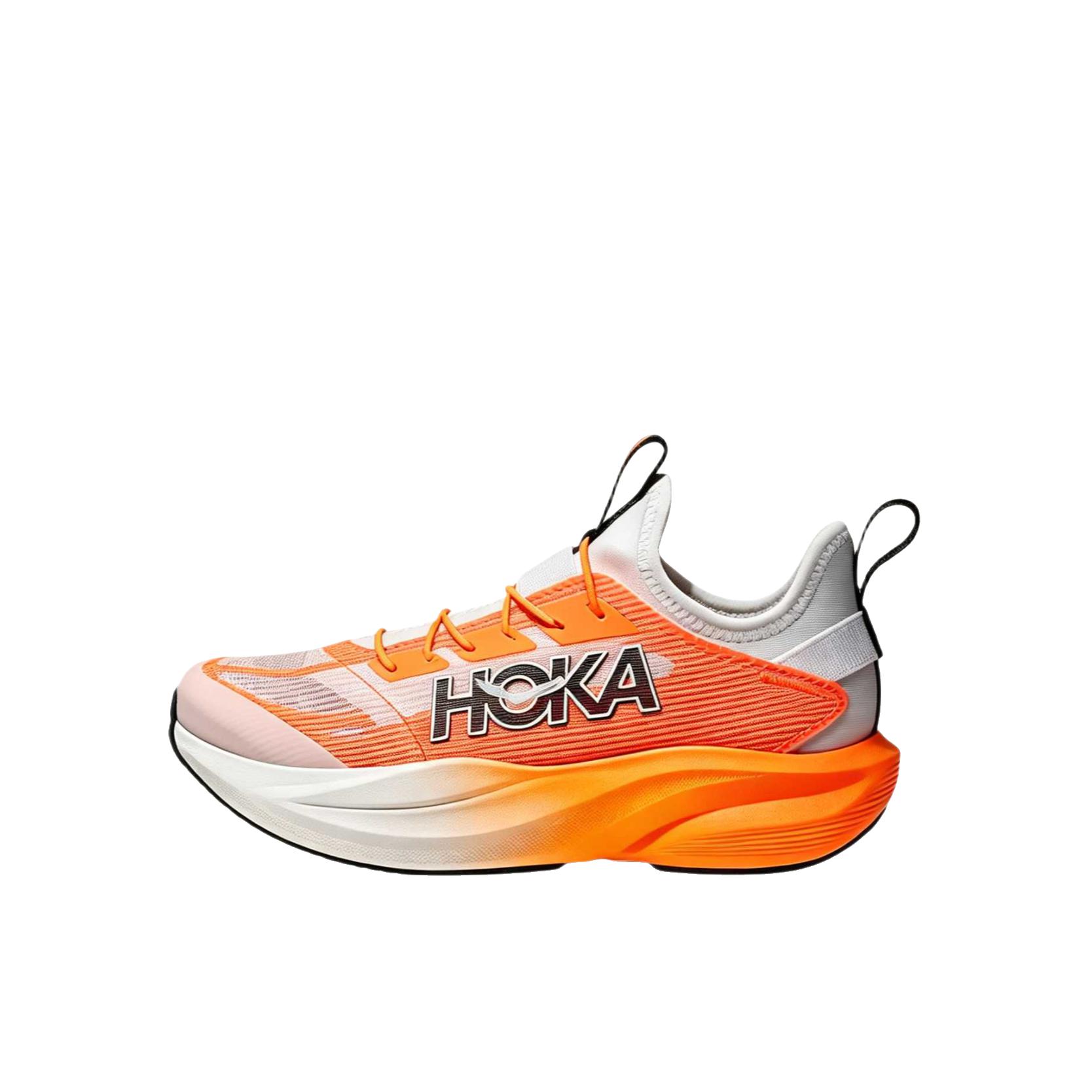推荐商品：HOKA ONE ONE 马赫 7 MACH 7 跑鞋 竞训轻便回弹缓震 小童/霜白/霓虹橘色
