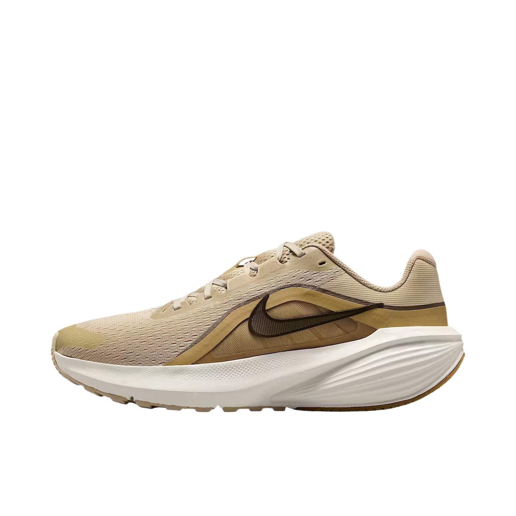 推荐商品：Nike Downshifter 14 跑鞋 时尚系带轻便透气回弹训练贴合缓震防滑 沙漠卡其/赛尔/菲尔伯特/深榛色