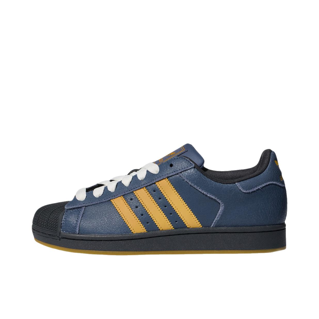 推荐商品：adidas Originals Superstar 2 板鞋 复古防滑耐磨贝壳头贴合圆头支撑 柔和墨水蓝/碳黑色