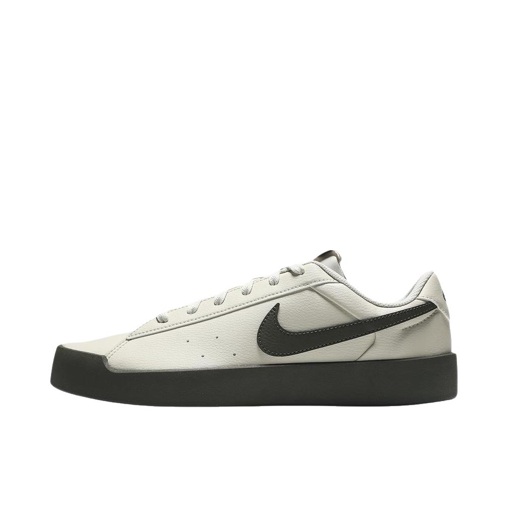 推荐商品：Nike Court Heritage 板鞋 百搭厚底系带圆头 低帮/米白色/绿色