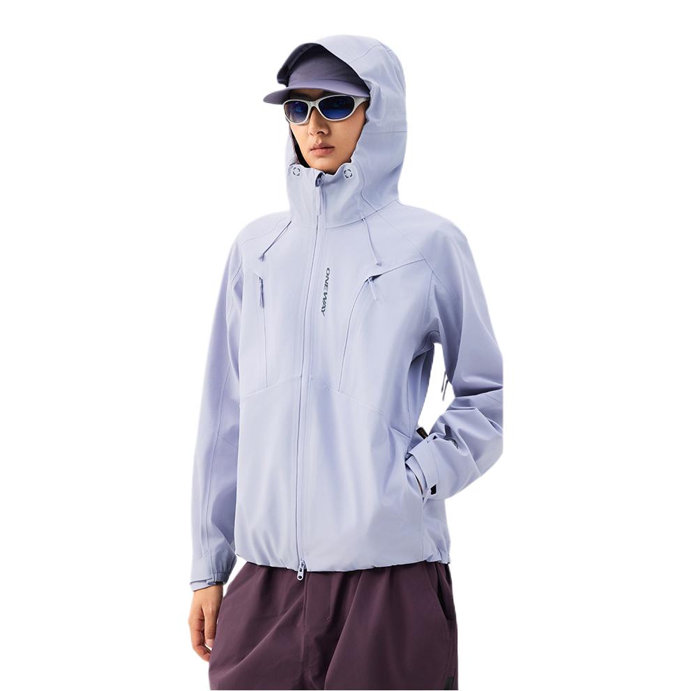 Oneway 2026AW 小金刚系列耐磨防泼水硬壳连帽冲锋衣 962633607 维奥拉紫