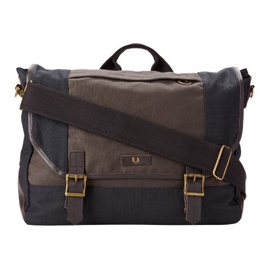 休闲好货!fred perry 男士经典帆布包