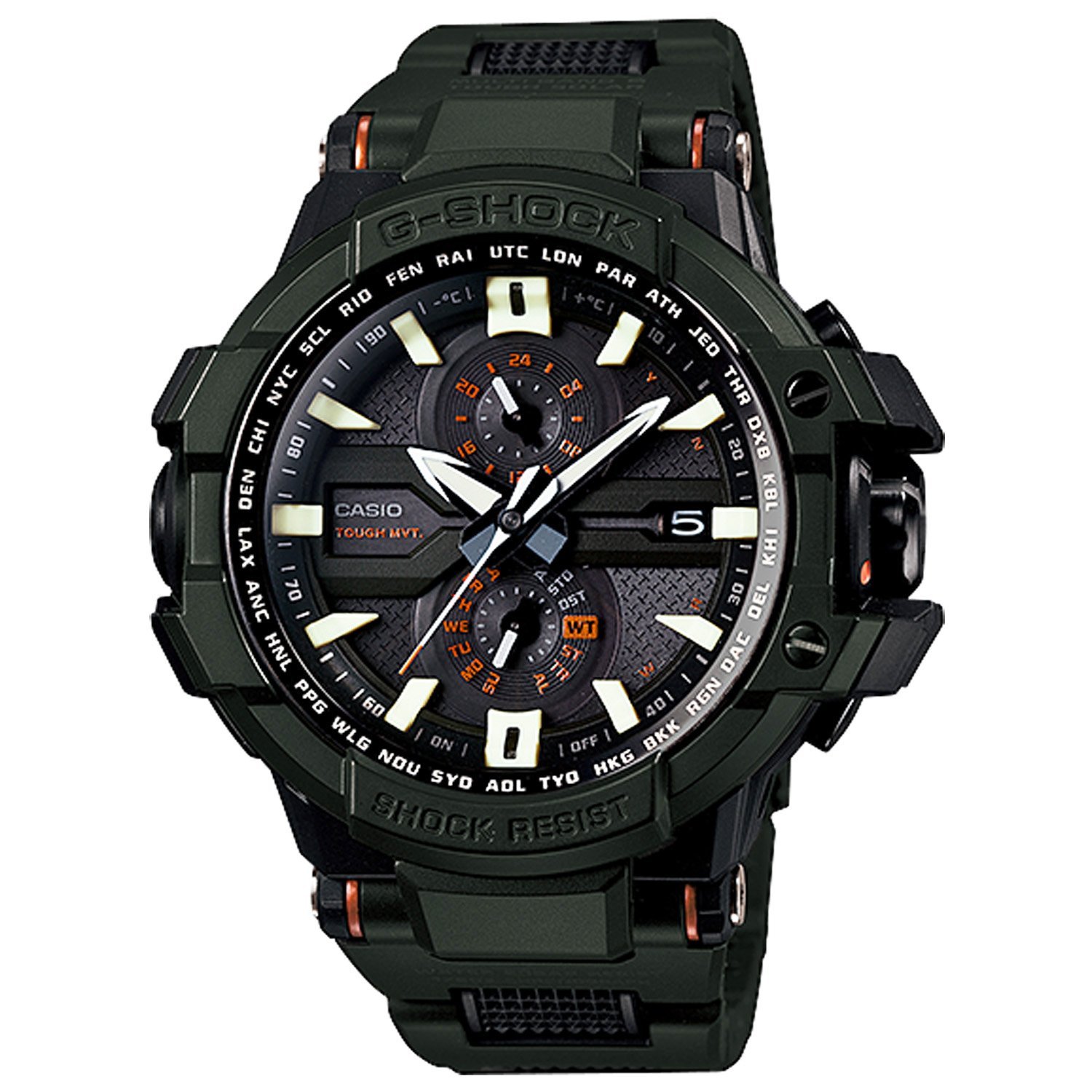 飞行员系列!卡西欧g-shock系列电波男士手表gw-a1000fc-3adr