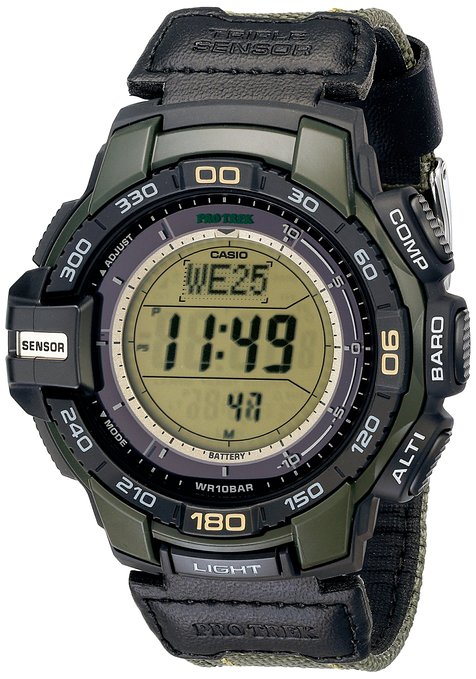 好价卡西欧prg270b3cr三传感器太阳能登山腕表