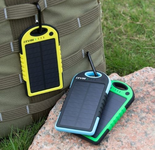 出行必备! levin 太阳能智能手机充电板 5000mah