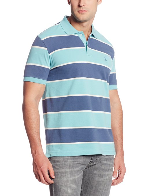 大白菜箭牌arrow男式纯棉条纹polo衫