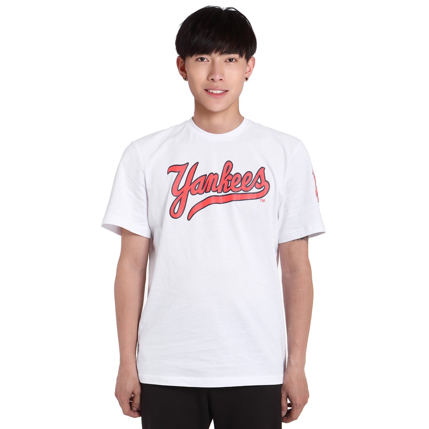 三色齐降mlb美职棒男式沙滩短袖t恤a4066