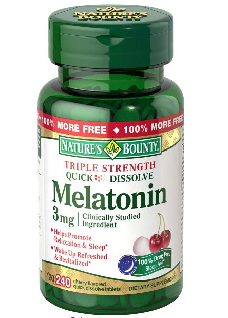 脑白金!natures bounty 褪黑素 3mg*240粒