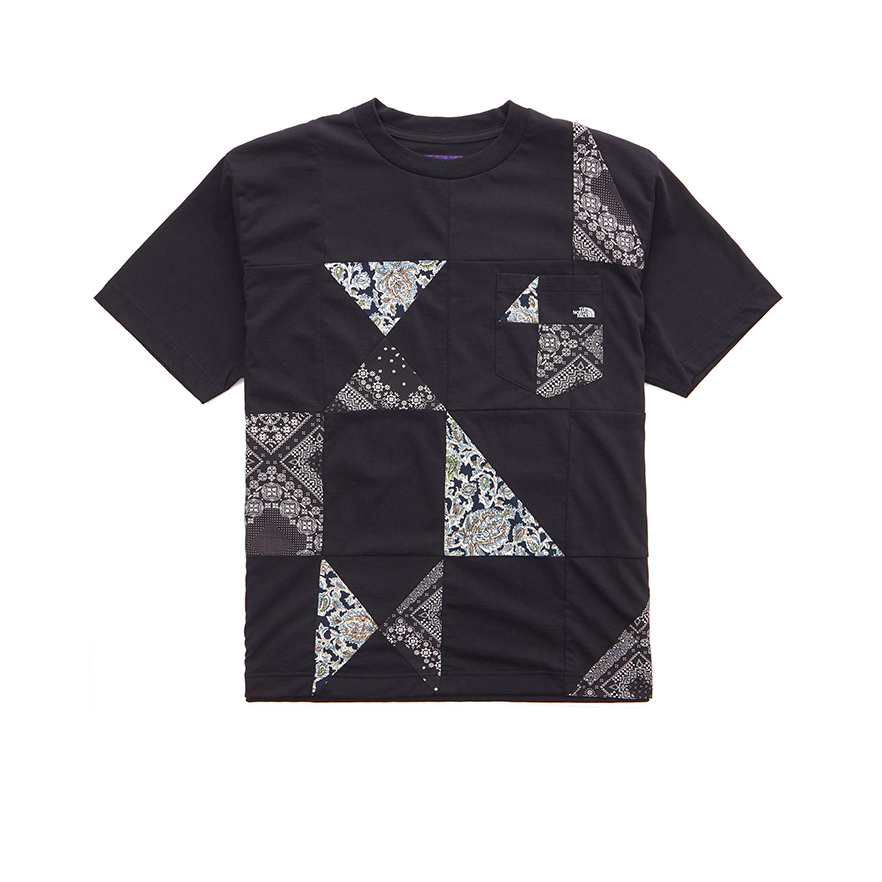 the north face ppl 北面紫标 patchwork h/s t 腰果花拼接t恤 nt3020