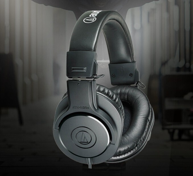 入门级!铁三角 ath-m20x 专业监听耳机