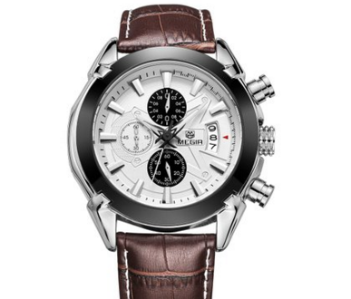 megir 美格尔 triumph 凯旋系列 石英男士手表 三眼罗盘来自:亚马逊