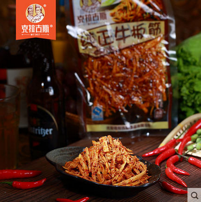 微辣口味克拉古斯香辣牛板筋38g5袋